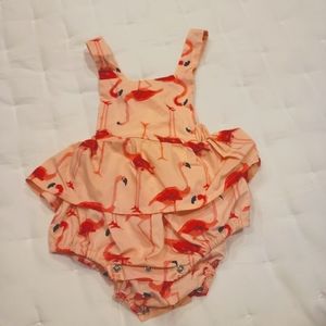 Flamingo bubble romper